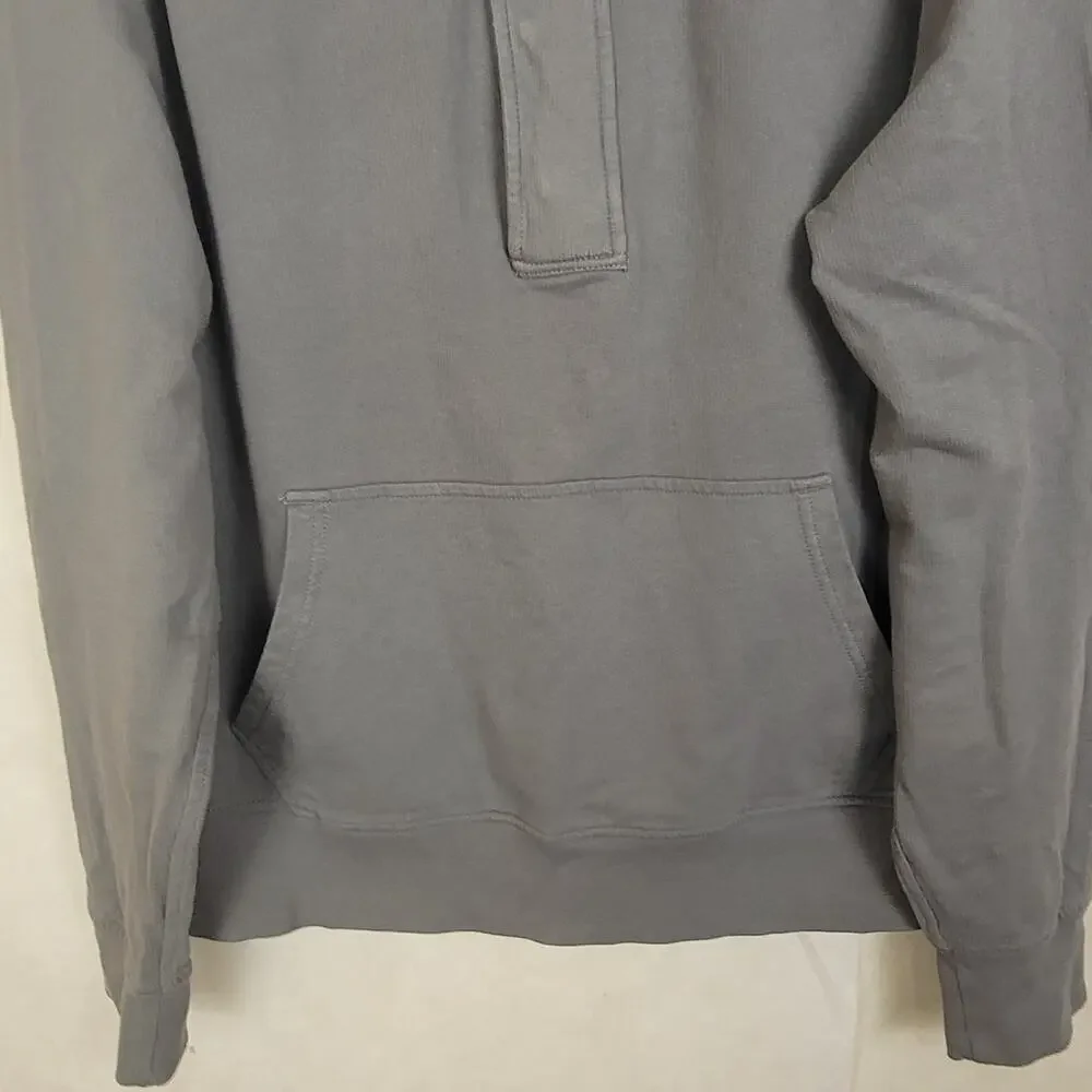 J.Crew Outerwear Fleece grey quarter zip pullover top size Med Minimal Classic